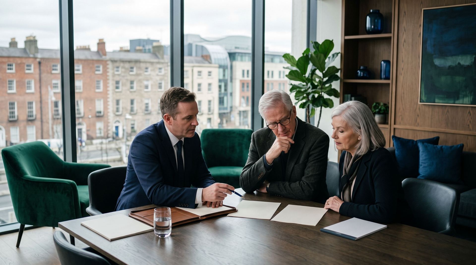 Meeting in a Dublin office, illustrative image